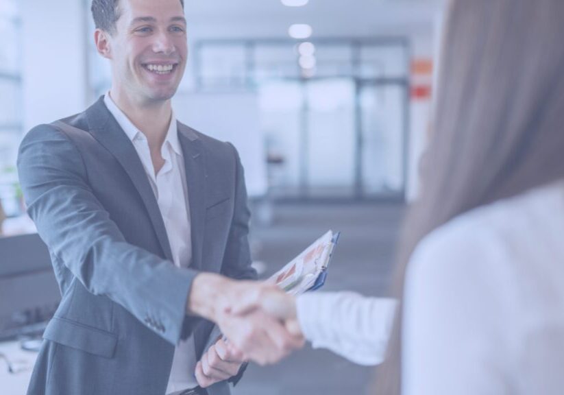 Monthly Safety Meetings 2025 (1920 x 1080 px) Job candidate shaking hands with an interviewer, preparing for a successful job interview at ResponsAble Staffing.